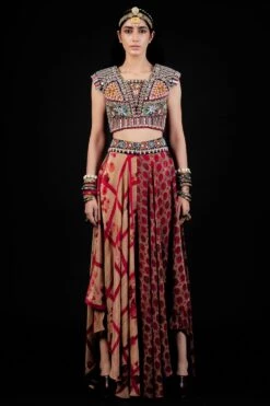 Aseem Kapoor Kamya Blouse & Printed Asymmetric Pants