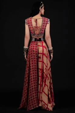 Aseem Kapoor Kamya Blouse & Printed Asymmetric Pants -Inca Sales Store aw21 ac sk 1 bl 3 7 1