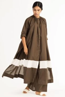 Three Olive High Slit Tunic & Pants