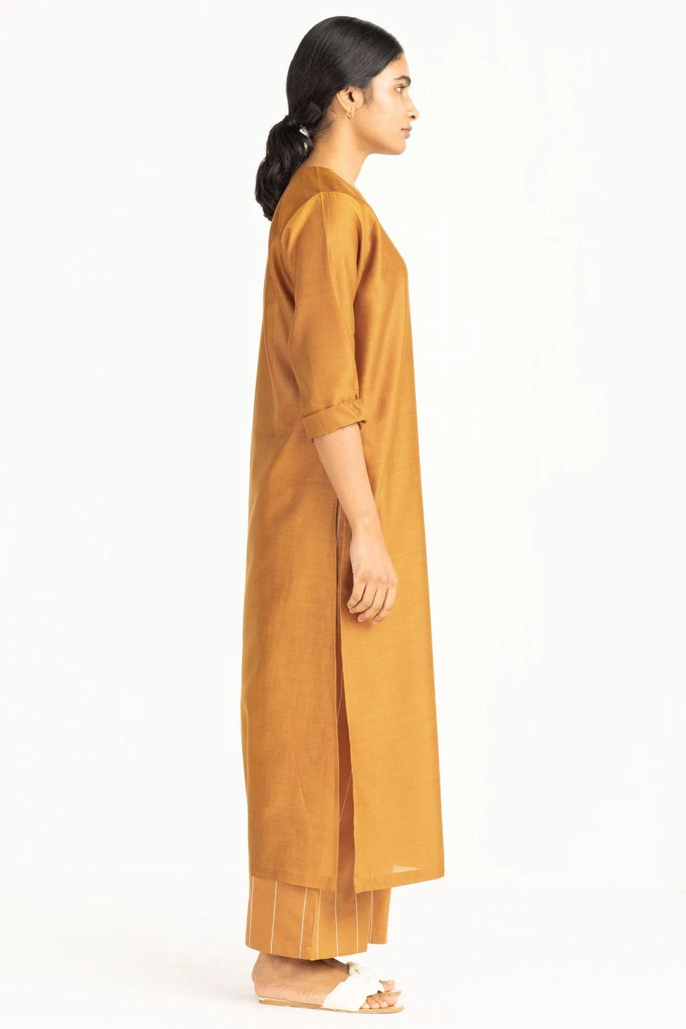 Three Mustard Chanderi Tunic & Pants 4 Three Mustard Chanderi Tunic & Pants - Image 2