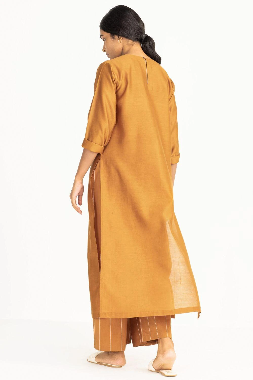 Three Mustard Chanderi Tunic & Pants 6 Three Mustard Chanderi Tunic & Pants - Image 4