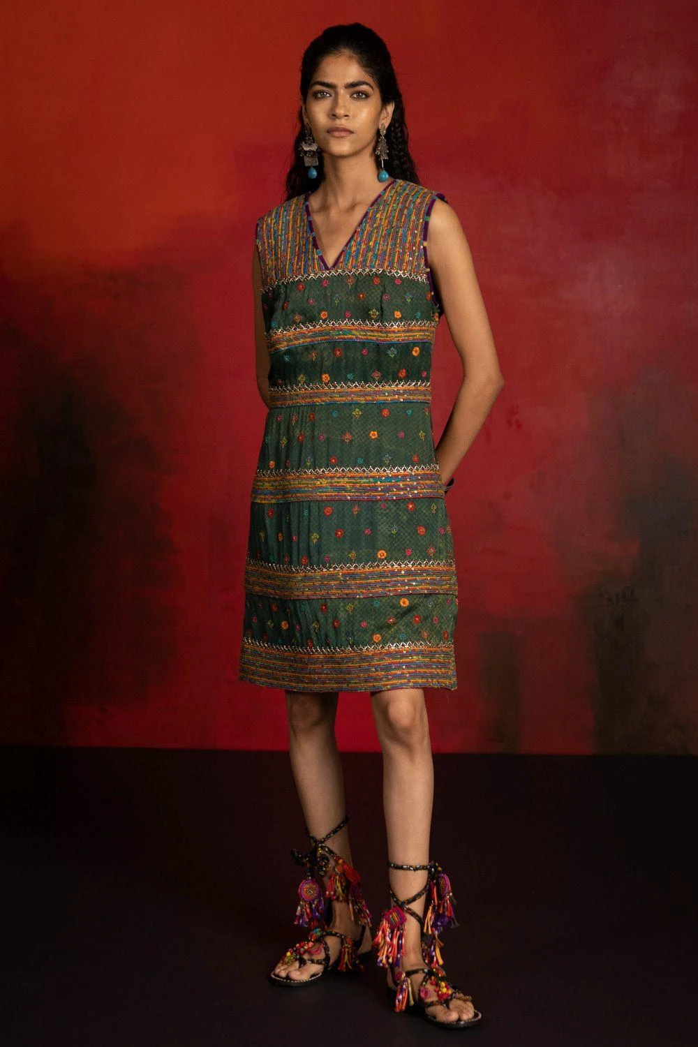 Sunira Designs Mirch Masala Brown Sheath Dress 3 Sunira Designs Mirch Masala Brown Sheath Dress