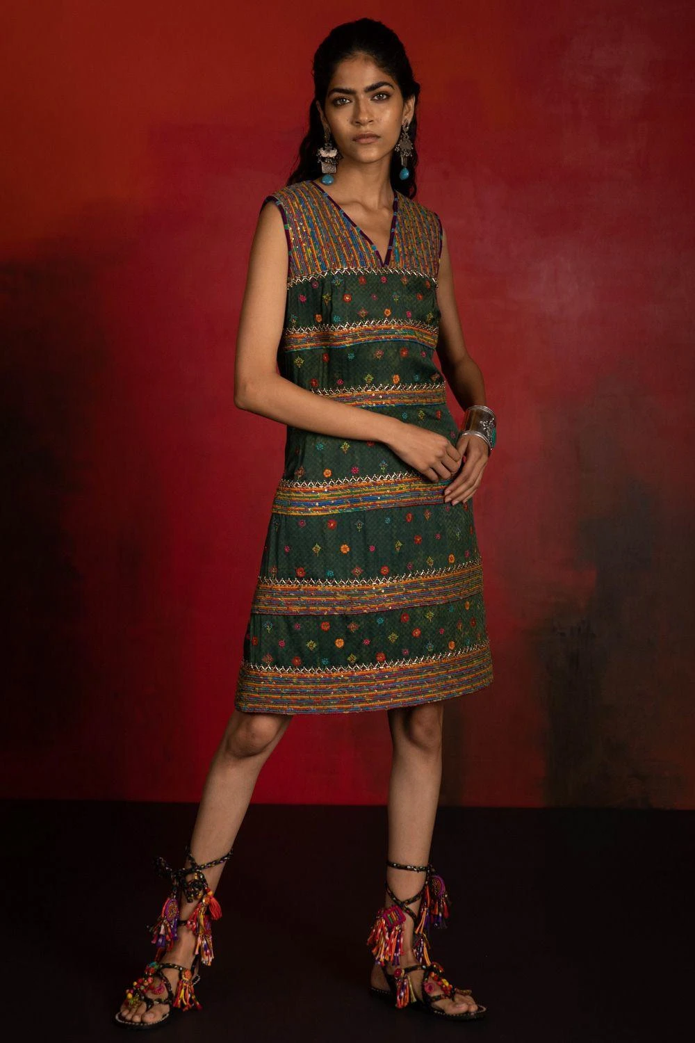 Sunira Designs Mirch Masala Brown Sheath Dress 4 Sunira Designs Mirch Masala Brown Sheath Dress - Image 2