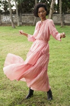 Baju Pink Pintucked Shirt