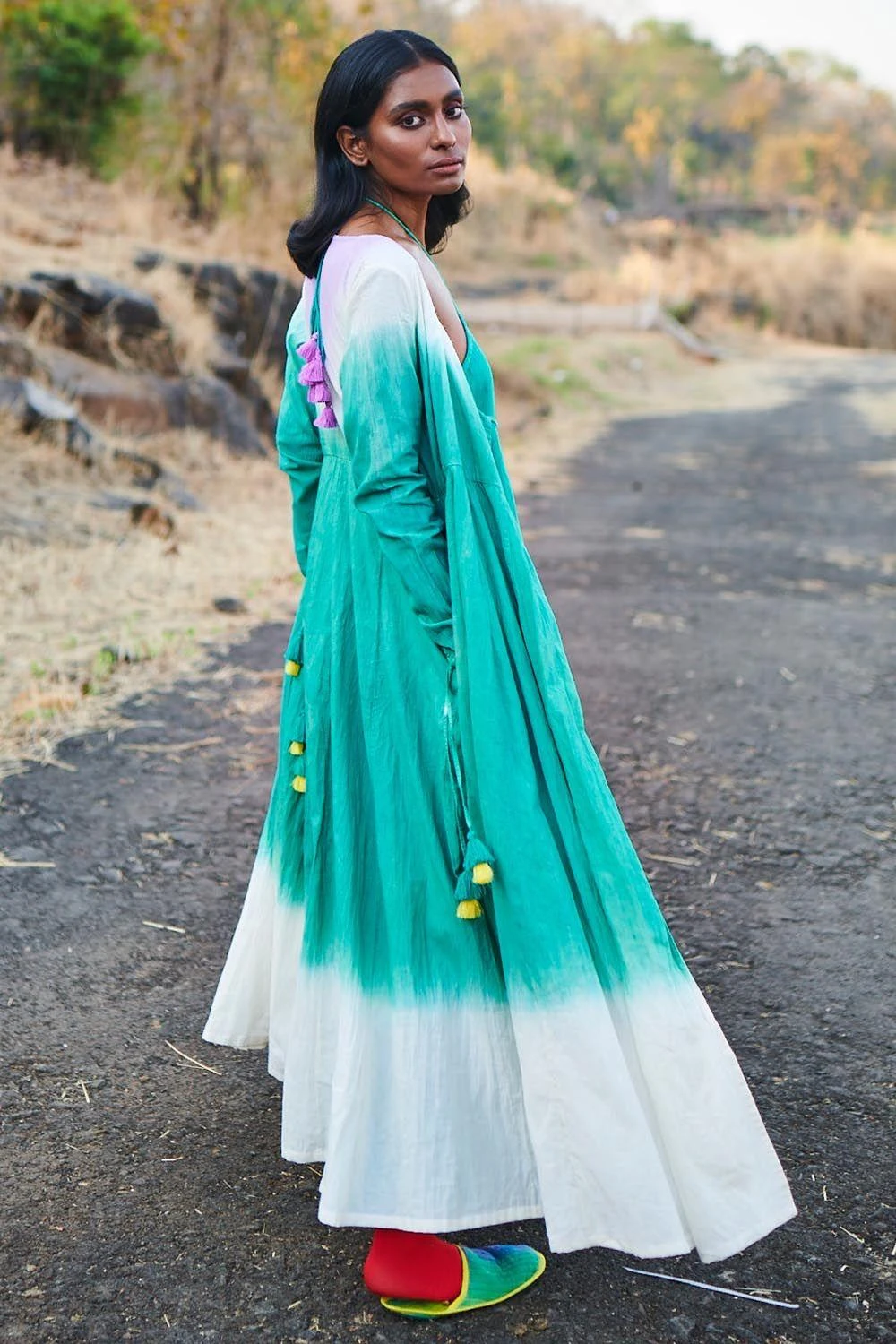 Teal Halterneck Maxi Dress 4 Teal Halterneck Maxi Dress - Image 2