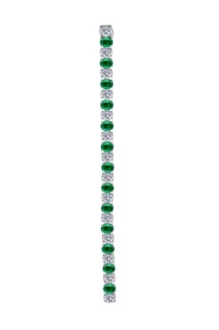 Diosa Paris Green & White Swarovski Zirconia Tennis Bracelet