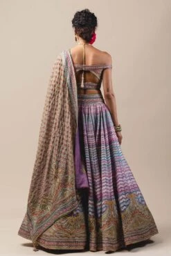 Tarun Tahiliani Hand Painted Lehenga With Kasheeda Borders -Inca Sales Store br ssu ksh kl 2 2 1