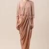 Tarun Tahiliani Old Rose Cape & Draped Dress Set 2 Tarun Tahiliani Old Rose Cape & Draped Dress Set -Inca Sales Store br ssu lsr cp 1 1