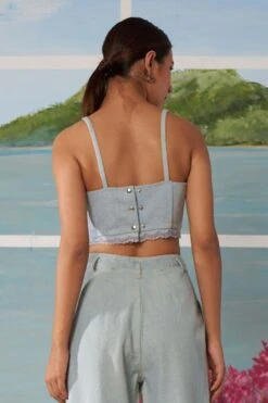 Ikai Strappy Denim Bralette -Inca Sales Store brt3134 3
