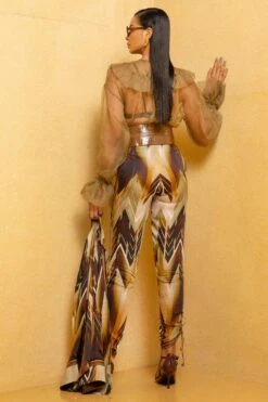 Nikita Mhaisalkar Olive Green Organza Ruffle Top 7 Nikita Mhaisalkar Olive Green Organza Ruffle Top -Inca Sales Store ca trs22 011 3