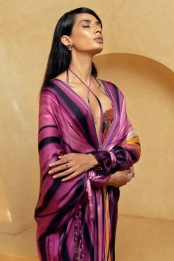 Nikita Mhaisalkar Berry Stroke Printed Kaftan -Inca Sales Store ca trs22 026 3