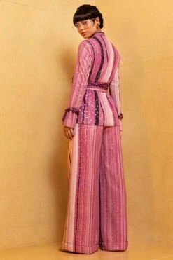 Nikita Mhaisalkar Berry Stroke Print Sheeted Pant Suit -Inca Sales Store ca trs22 058 4