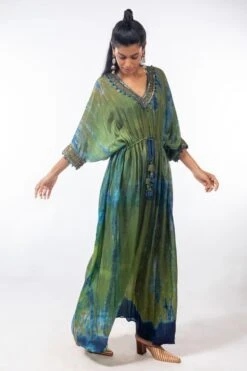 Best Seller 9 CAPISVIRLEO Moss Green Embellished Kaftan