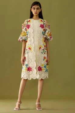 Chandrima Ivory Floral Jacket