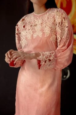 Chandrima Old Rose Kimono Midi Dress 8 Chandrima Old Rose Kimono Midi Dress -Inca Sales Store ch1254 3