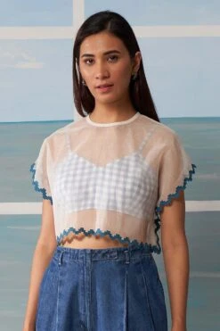 Ikai Sheer Crop Top & Bralette Set