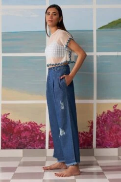 Ikai Sheer Crop Top & Bralette Set -Inca Sales Store ckf3128 3