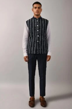 Countrymade Hand Embroidered Linen Bundi -Inca Sales Store cm btc bd 04 2