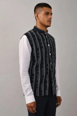 Countrymade Hand Embroidered Linen Bundi -Inca Sales Store cm btc bd 04 3