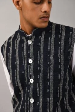 Countrymade Hand Embroidered Linen Bundi -Inca Sales Store cm btc bd 04 4