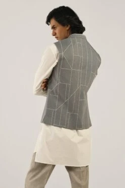 Countrymade Fuselage Hand Embroidered Grey Bundi 13 Countrymade Fuselage Hand Embroidered Grey Bundi -Inca Sales Store cm ctd bd 01 6
