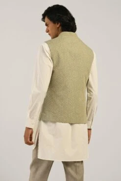 Countrymade Sage Green Linen Bundi -Inca Sales Store cm ctd bd 04 5