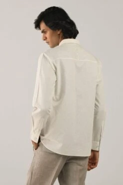 Countrymade Ivory Linen Cotton Shirt -Inca Sales Store cm ctd sh 09 5