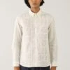 Countrymade Ivory Linen Cotton Shirt With Stitch Detailing 2 Countrymade Ivory Linen Cotton Shirt With Stitch Detailing -Inca Sales Store cm ctd sh 10 1