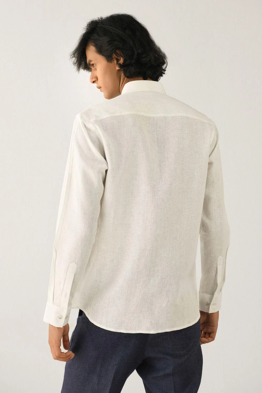 Countrymade Ivory Linen Cotton Shirt With Stitch Detailing 7 Countrymade Ivory Linen Cotton Shirt With Stitch Detailing - Image 5
