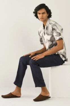 Countrymade Ivory Print Short Sleeves Shirt -Inca Sales Store cm ctd sh 11 4