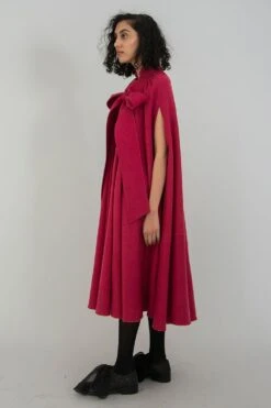 SWGT Fuschia Bow Tie Cape With Pleated Collar -Inca Sales Store cp10 2