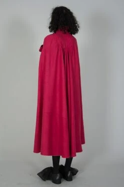 SWGT Fuschia Bow Tie Cape With Pleated Collar -Inca Sales Store cp10 3
