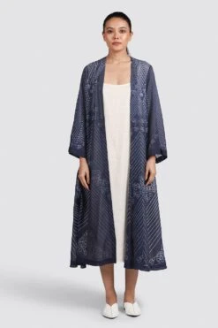 Ikai Navy Shibori Circular Jacket