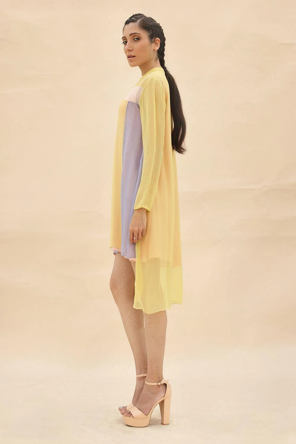 Abhishek Sharma Colour Blocked High Low Tunic 6 Abhishek Sharma Colour Blocked High Low Tunic - Image 4
