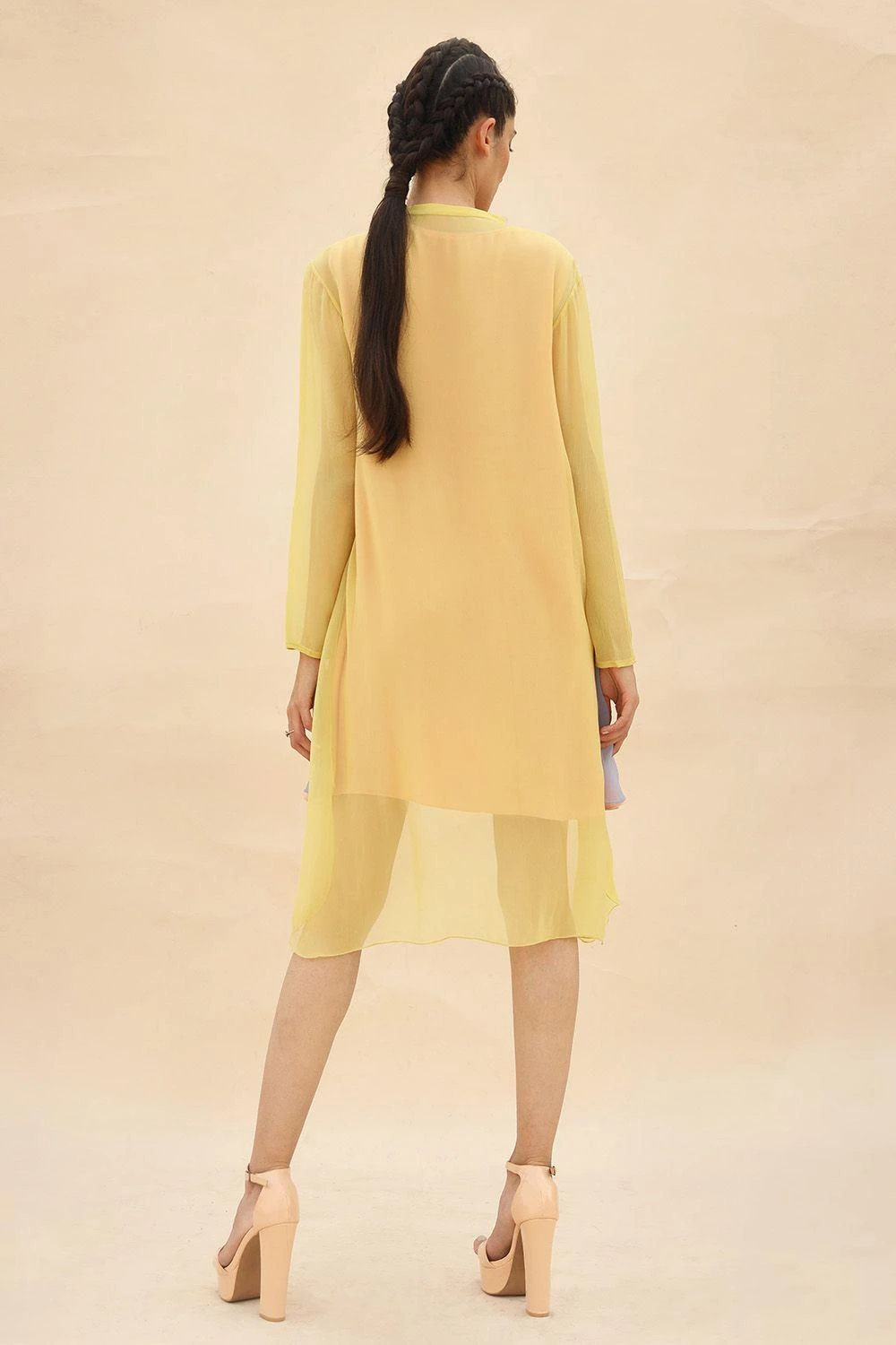 Abhishek Sharma Colour Blocked High Low Tunic 8 Abhishek Sharma Colour Blocked High Low Tunic - Image 6
