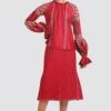 Chandrima Red Chanderi Top -Inca Sales Store css20t09 1 1