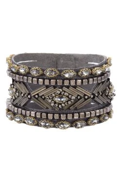 Deepa Gurnani Kajal Gunmetal Cuff