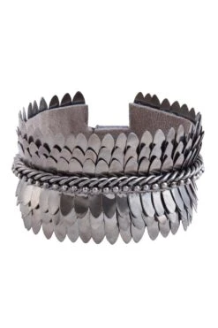 Deepa Gurnani Gunmetal Brass Cuffs