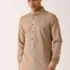 Dhruv Vaish Beige Cotton Linen Shirt -Inca Sales Store d06c0051 1