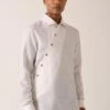 Dhruv Vaish White Diagonal Placket Shirt
