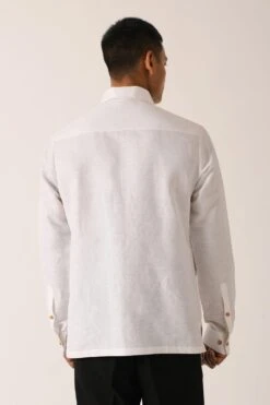 Dhruv Vaish White Diagonal Placket Shirt 9 Dhruv Vaish White Diagonal Placket Shirt -Inca Sales Store d06c0071 4 1