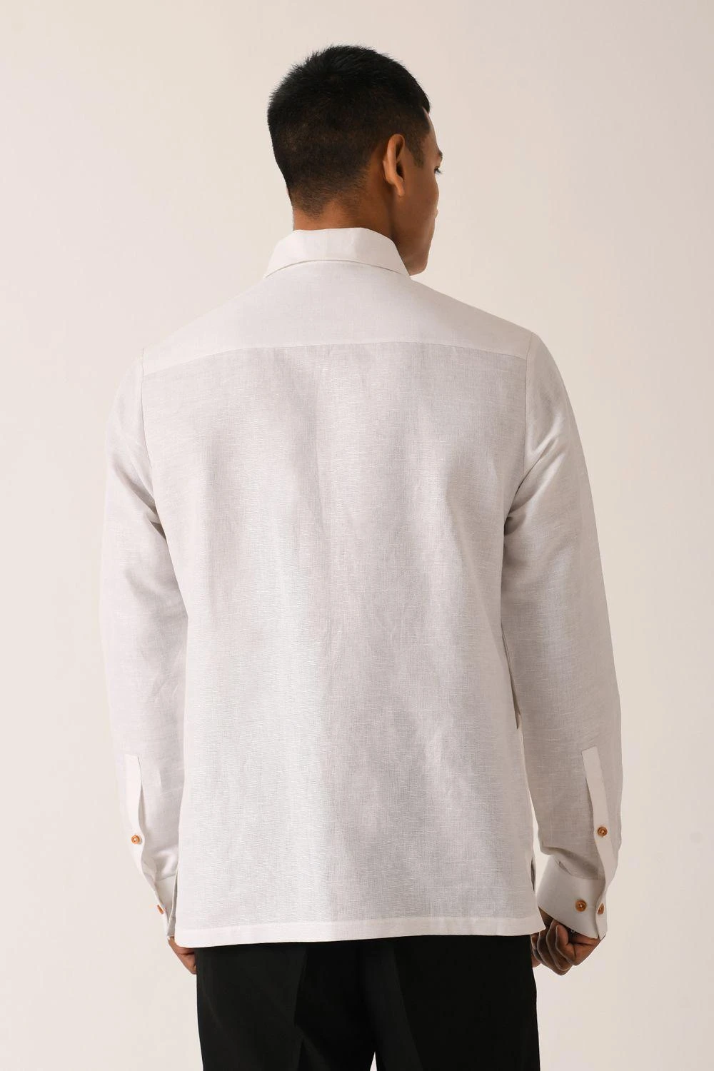 Dhruv Vaish White Diagonal Placket Shirt 6 Dhruv Vaish White Diagonal Placket Shirt - Image 4