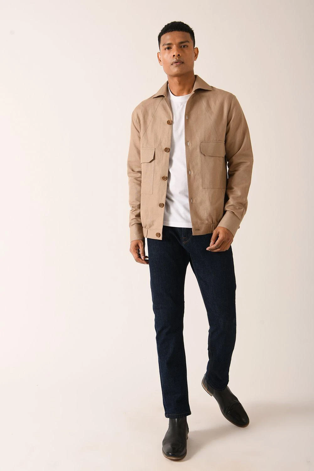 Dhruv Vaish Beige Bomber Shirt 4 Dhruv Vaish Beige Bomber Shirt - Image 2