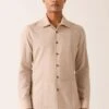Dhruv Vaish Sand Stone Handloom Cotton Shirt