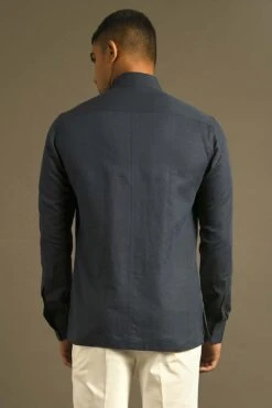 Dhruv Vaish Shirt With Zipper And Snap Buttons -Inca Sales Store das17hc2421 4