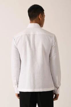 Dhruv Vaish White Shirt With Side Zipper & Snap Buttons 11 Dhruv Vaish White Shirt With Side Zipper & Snap Buttons -Inca Sales Store das17hc2421 5