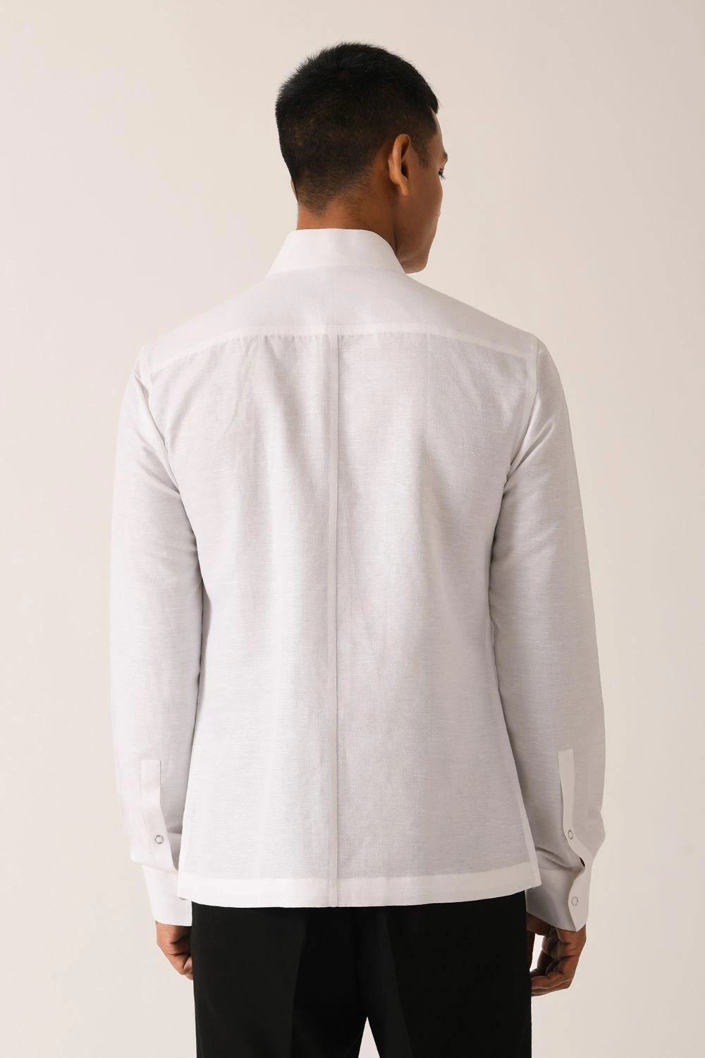 Dhruv Vaish White Shirt With Side Zipper & Snap Buttons 7 Dhruv Vaish White Shirt With Side Zipper & Snap Buttons - Image 5