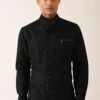 Dhruv Vaish Black Shirt With Side Zipper & Snap Buttons