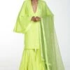 Itrh Neon Green Crystal Sharara Set -Inca Sales Store dc22w010 1