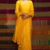 Deep Thee Yellow Hand Embroidered Sari & Blouse Set -Inca Sales Store dp ahl 02 1